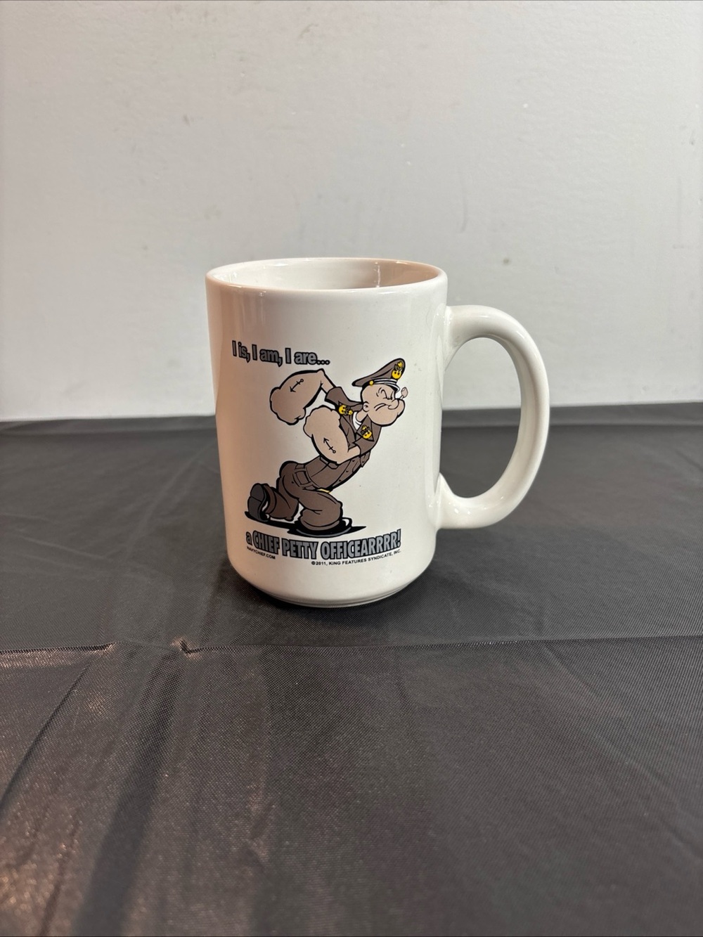 Popeye White Cartoon Officer Ceramic Coffee Mug - Unbranded